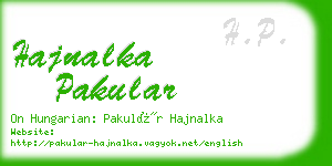 hajnalka pakular business card